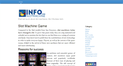 Desktop Screenshot of infoslotmachine.com
