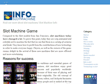 Tablet Screenshot of infoslotmachine.com